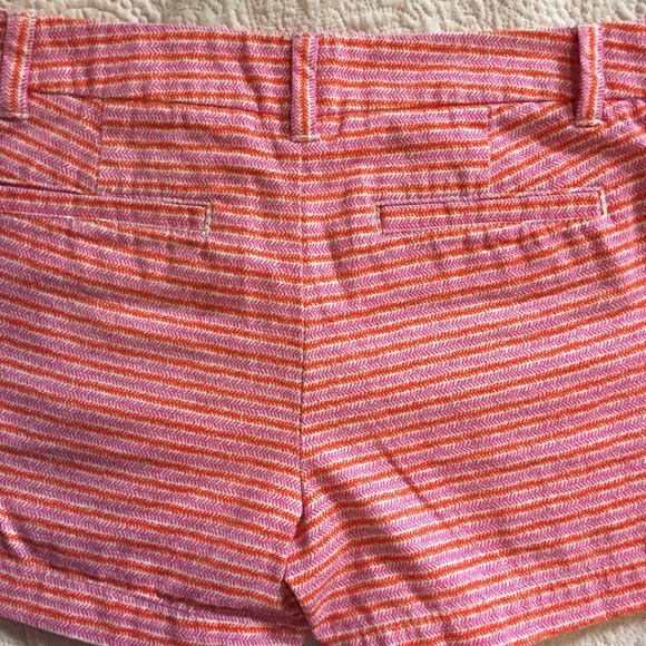 Merona Pink, White, & Orange Arrow Striped Shorts - Picture 4 of 5